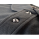 Moto Corse Black Polo with Titanium Buttons