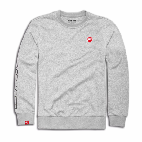 Sweat à Col Rond Ducati Logo en Gris