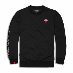 Felpa Girocollo Ducati Logo in Nero