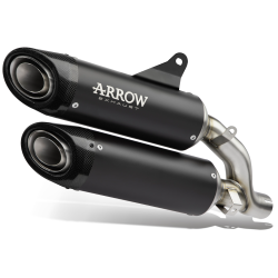 Arrow Round Sil Euro5 Titanium Dark Exhaust Ducati Monster 937