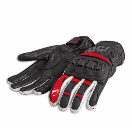 Gants Ducati Sport C4 noir, blanc et rouge 98107719