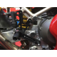 Adjustable DBK Rearsets with Eccentric Footpegs Ducati Black