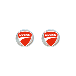 Set Adesivos Logo Oficial Ducati Scudetto 3D Ducati 12mm