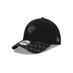 Boné Oficial Ducati New Era 9FORTY Check Visor Preto