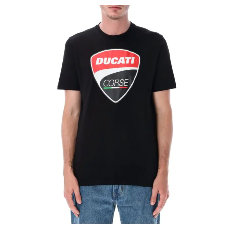 Camiseta Oficial Ducati Corse Big Logo Preta