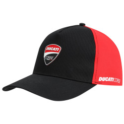 Boné de Beisebol Oficial Ducati Corse Preto e Vermelho