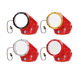 Ducati Transparent Clutch Cover DBK EVO LED CCDVL10A Red