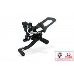 Repose-pieds noirs CNC Racing x Pramac pour Ducati Streetfighter V2