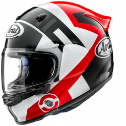 Capacete Arai Quantic Space Preto-Vermelho-Branco Tricolor