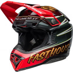 Bell Moto-10 Spherical Fasthouse DITD 24 Gloss Red/Gold Helmet 715751