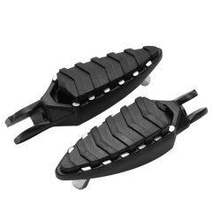 Estribos ajustables de piloto negro DBK para Ducati PPDV10D